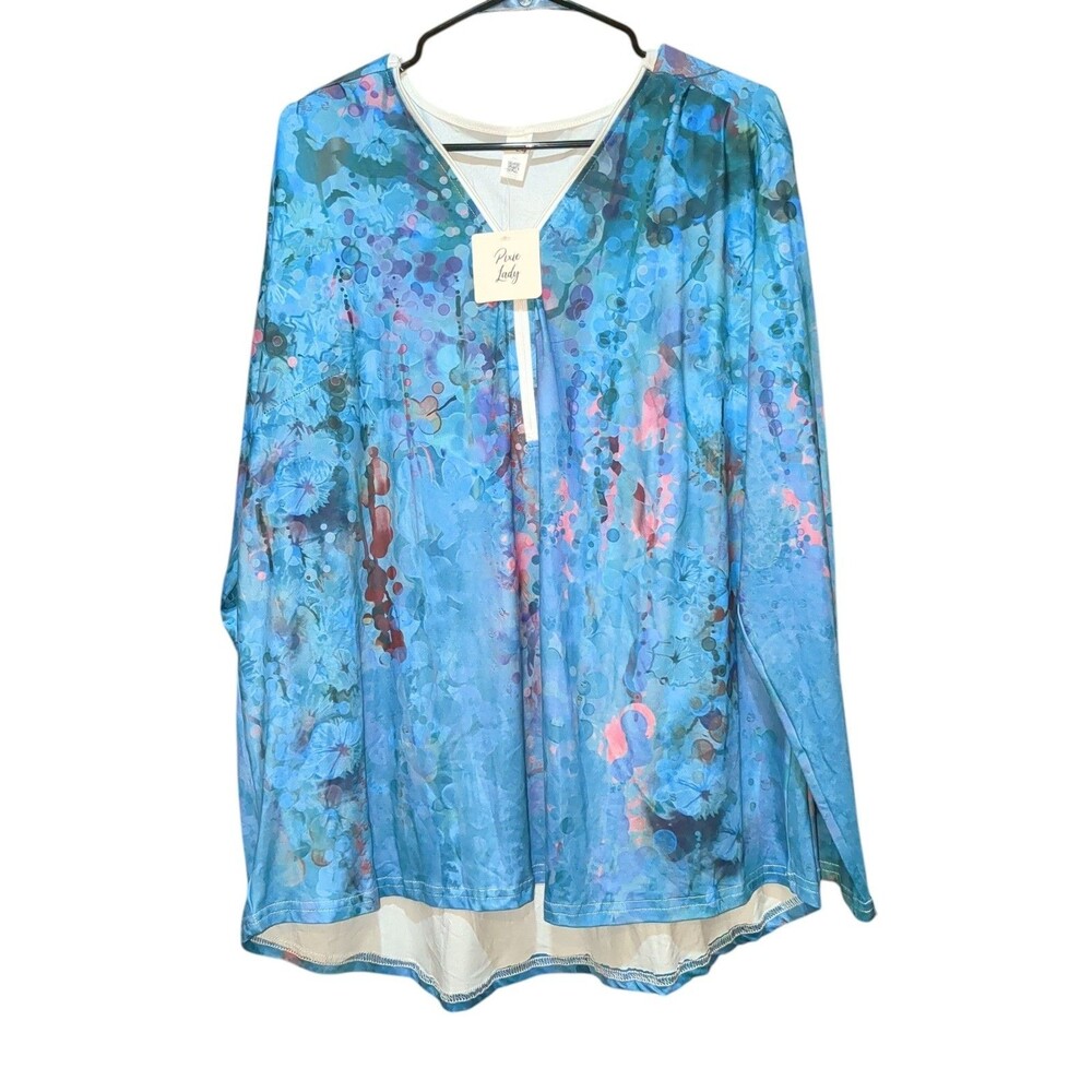 NWT Pixie Lady Casual Women’s XL  Long Sleeve V- Neck Blouse